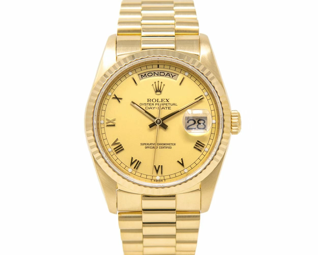 rolex day date president 18238 wristwatch champagne roman face 7 1 jpg
