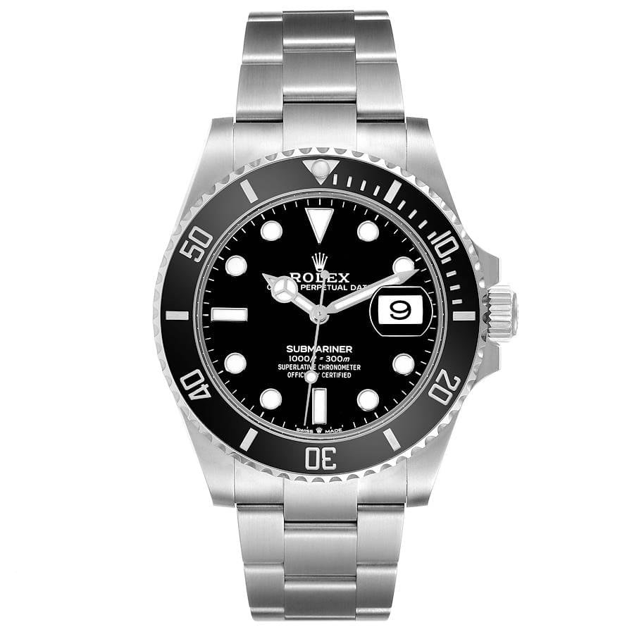 rolex submariner black dial ceramic bezel steel mens watch 126610 box card 61225 5e8ca md
